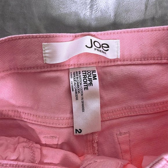 Joe Fresh Slim Fit Skinny Jeans - Pink, Size 2 - Picture 3 of 3